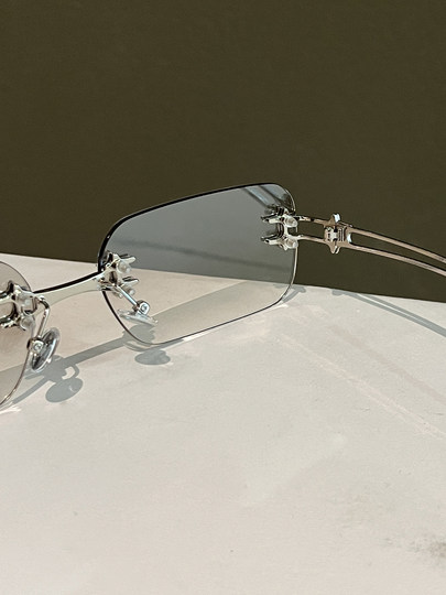 2025 new rimless mercury sunglasses for women y2k retro high-end temperament hot girl style sunglasses trend