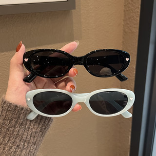 Wang Anyu's Same Style Sunglasses 2026 New Retro Oval Small Frame Stylish Sunglasses for Driving with Uv Protection