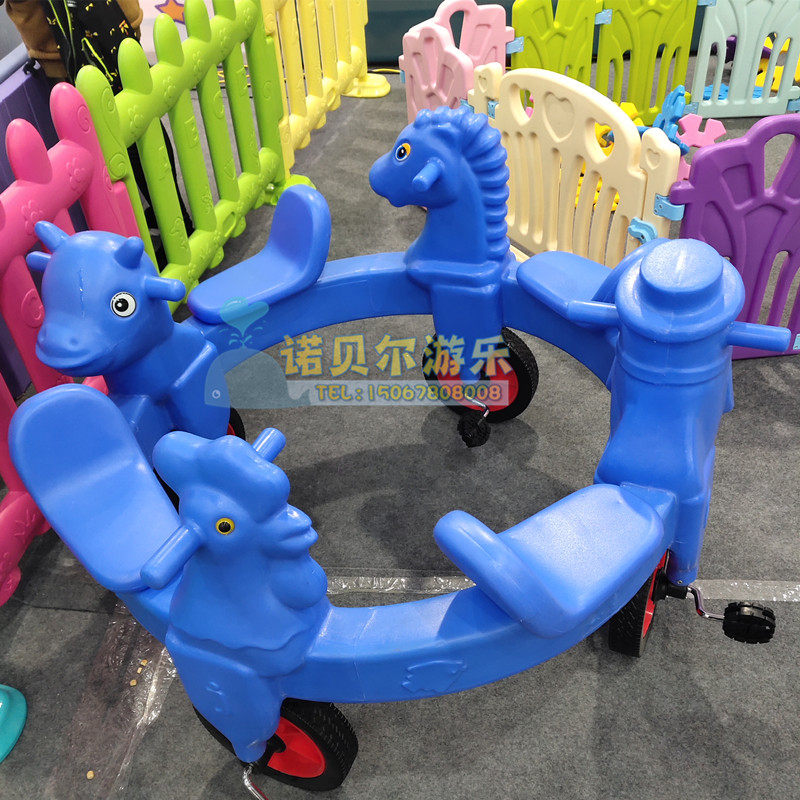 New Children's Multi-Play Bicycle Kindergarten Special Children's Car Sense Six-Person Bicycle Rotary Car