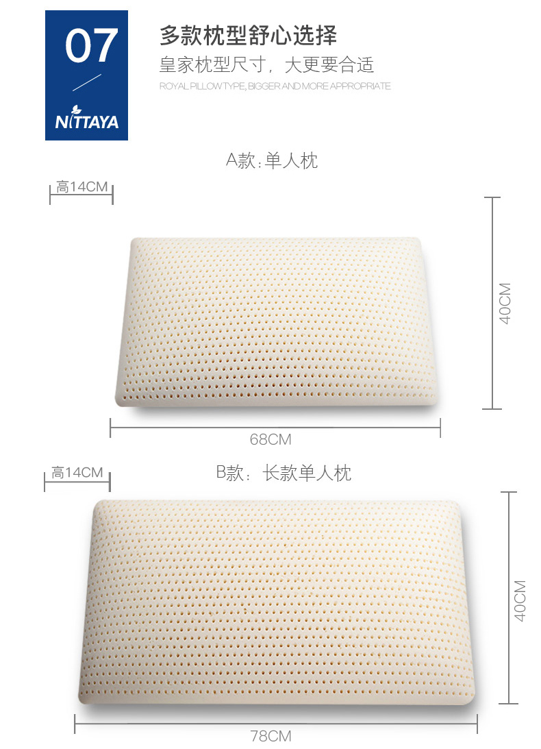 双11家纺第一外国品牌 Nittaya 二代邓禄普工艺 乳胶枕 图9