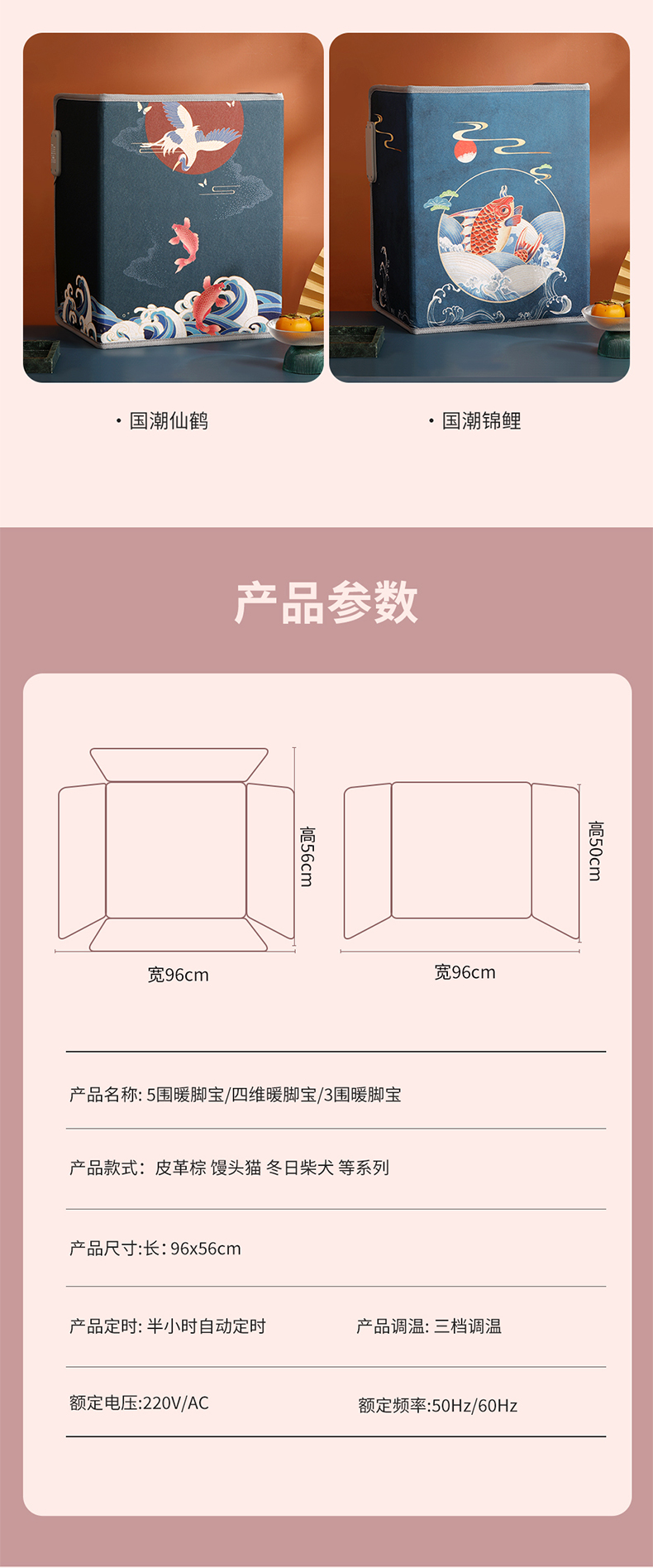 红星设计奖 昕科 暖腿护膝三折环绕发热垫 呵护老寒腿 图23