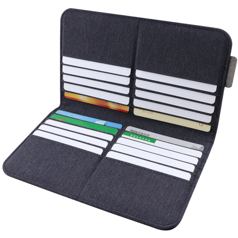 Card bag men Ultra thin multi-card slot men large capacity simple card bag business anti-degaussing ins bank cloth card holder