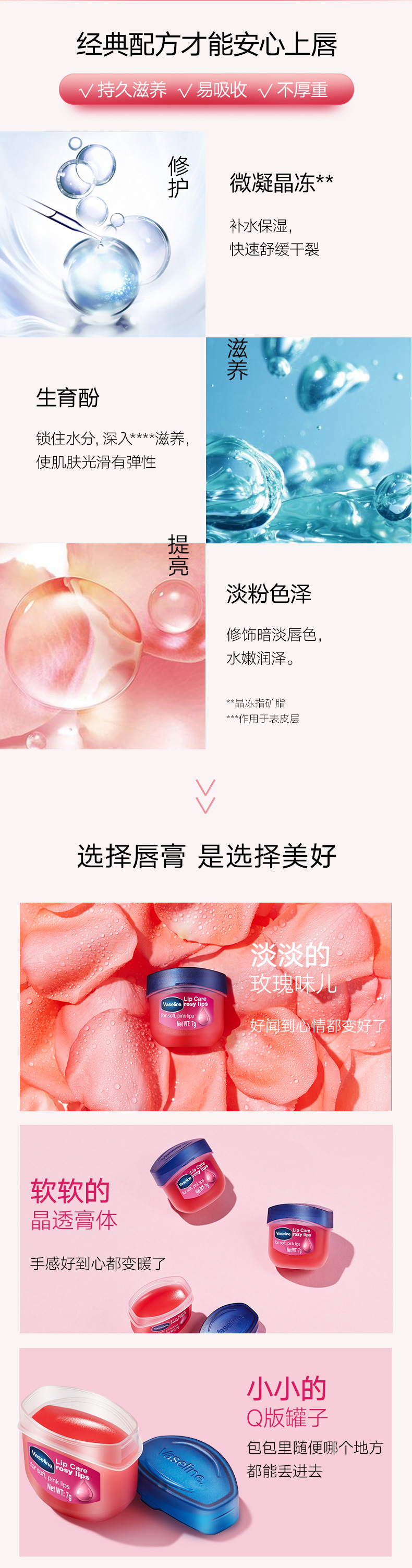 凡士林 经典修复系列 润唇膏 7g*2罐 图2