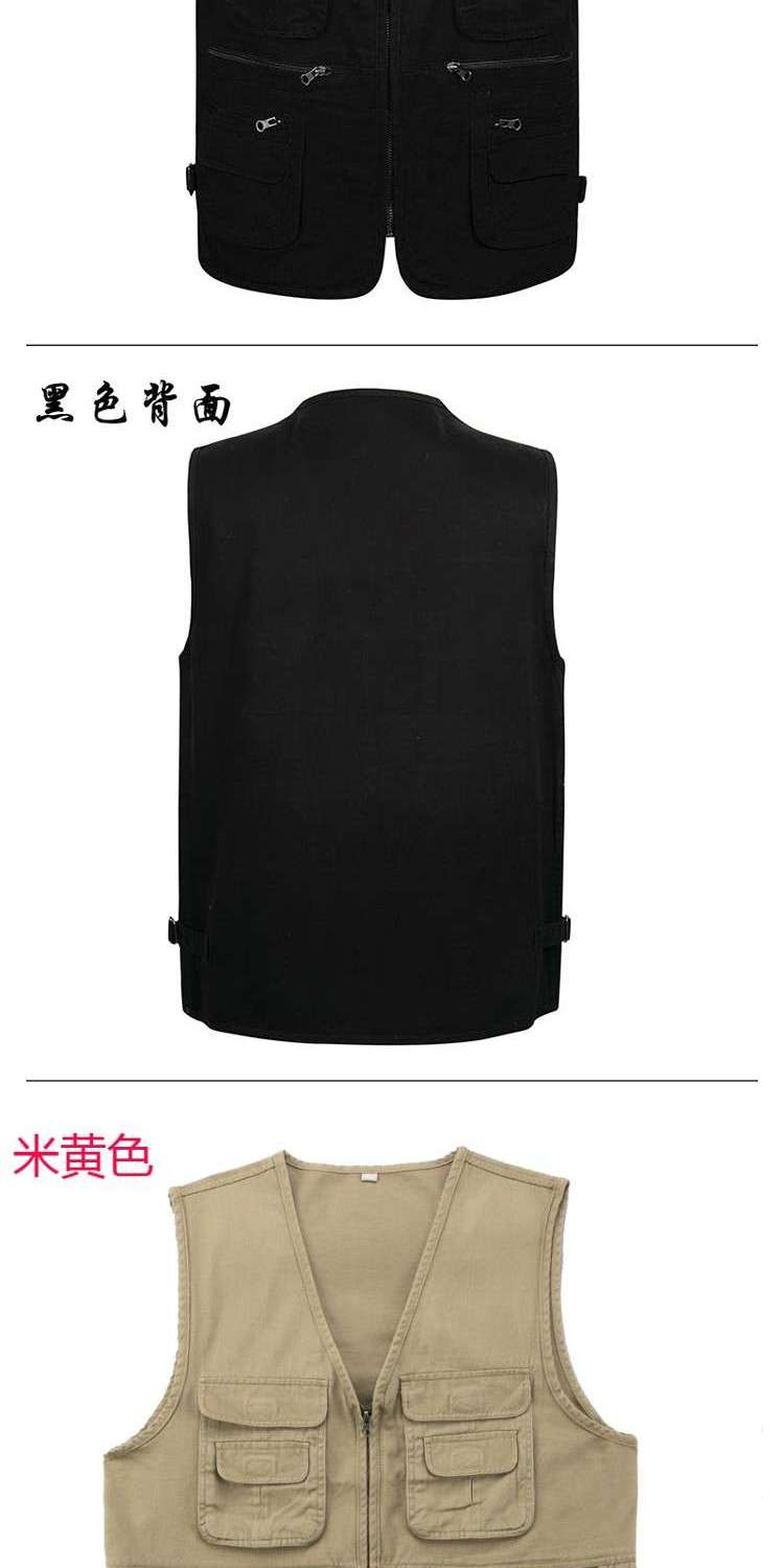 Đàn ông trung niên nhiều túi mùa xuân và mùa hè vest cha tải phần cotton câu cá áo vest chụp ảnh du lịch áo vest trung niên