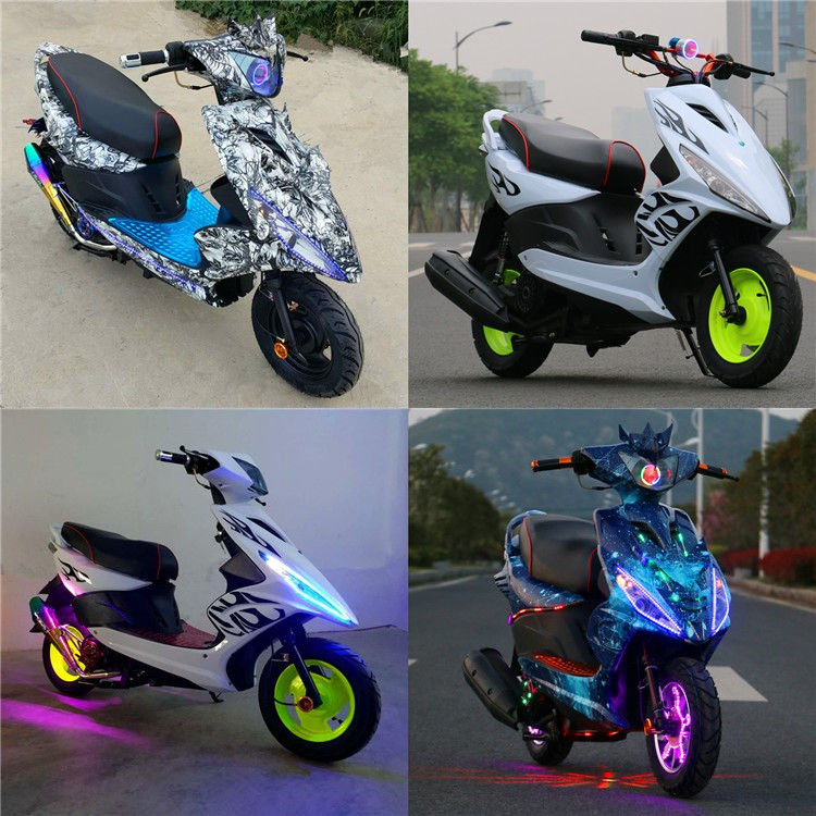 Trắng ma sửa đổi WISP xe máy 1 thế hệ tốc độ scooter 125 nhiên liệu booster xe RSZ máy