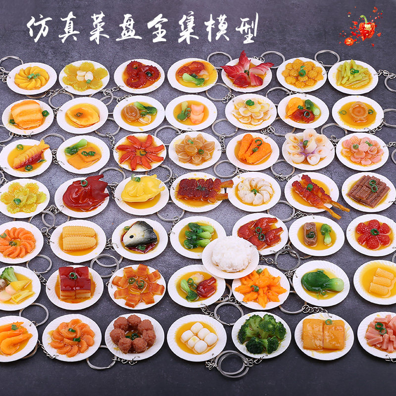 リアルな食品模型、白米、鶏もも肉、野菜などが入ったミニチュア食品ディスプレイプレート。食品ディスプレイ用小道具。幼児教育玩具。