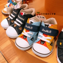 Japanese counter mikihouse Double_ B bear embroidered canvas shoes toddler shoes Step shoes
