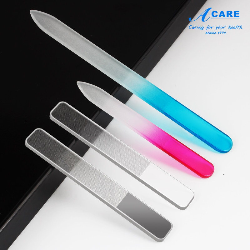 Glass nail filing polished strip sandbar nano polished glass rubbing strip repair type medecine care with tool transparent file 