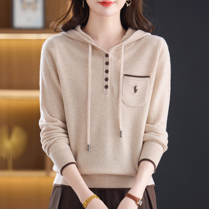 New Autumn and Winter Hooded Short Tops for Women, Loose Casual Sweatshirts, Knitted Sweaters, Spring and Autumn Outerwear Sweaters, Hoodies New Autumn and Winter Hooded Short Tops for Women, Loose Casual Sweatshirts, Knitted Sweaters, Spring and Autumn Outerwear Sweaters, Hoodies