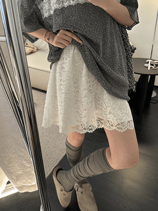 Korean Dongdaemun New Summer Style Simple and Pure Relaxed Lace Floral Design Casual Shorts ins Korean Dongdaemun New Summer Style Simple and Pure Relaxed Lace Floral Design Casual Shorts ins