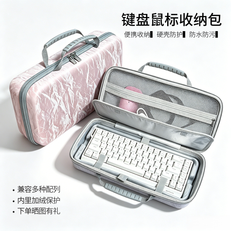 Keyboard Case Hard Shell Anti-Pressure Keyboard and Mouse Integrated Storage Bag Wooting Little Bee Maicong Ev63 Peripheral Bag Keyboard Case Hard Shell Anti-Pressure Keyboard and Mouse Integrated Storage Bag Wooting Little Bee Maicong Ev63 Peripheral Bag