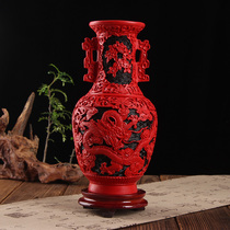 Beijing special gift lacquer lacquer carving Vase ornaments home decoration tourism commemorative business to give foreigners gifts