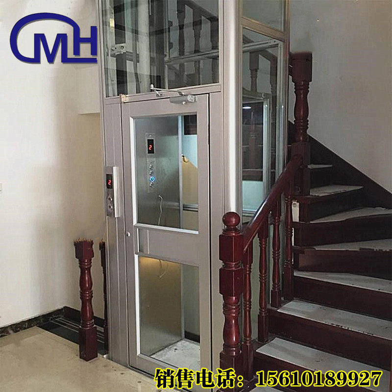 New custom home small elevator villa elevator duplex two-story hydraulic elevator simple elevator sightseeing elevator