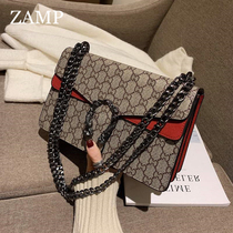 French ZAMP special cabinet womens bag new wave fashion 100 lap single shoulder inclined satchel chain bag genuine leather wine god bag