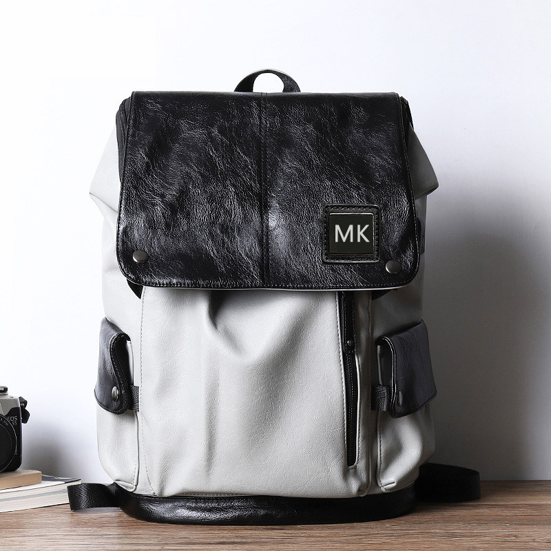 MK Men's Backpack Men's 2022 New Fashion Business Travel Backpack Computer Bag Simple Student Bag