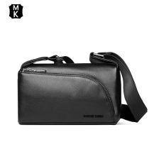 MK Genuine Leather Slanted Satchel Head Layer Soft Bull Leather Single Shoulder Bag Small Bag Casual Fashion Trend South Korea Backpacker Mens Bag Bag