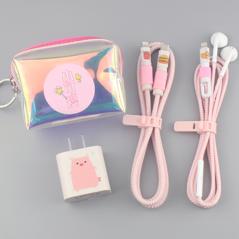 Suitable for Apple 11Pro max mobile phone data cable protection cover 18w fast charger sticker headphone protector