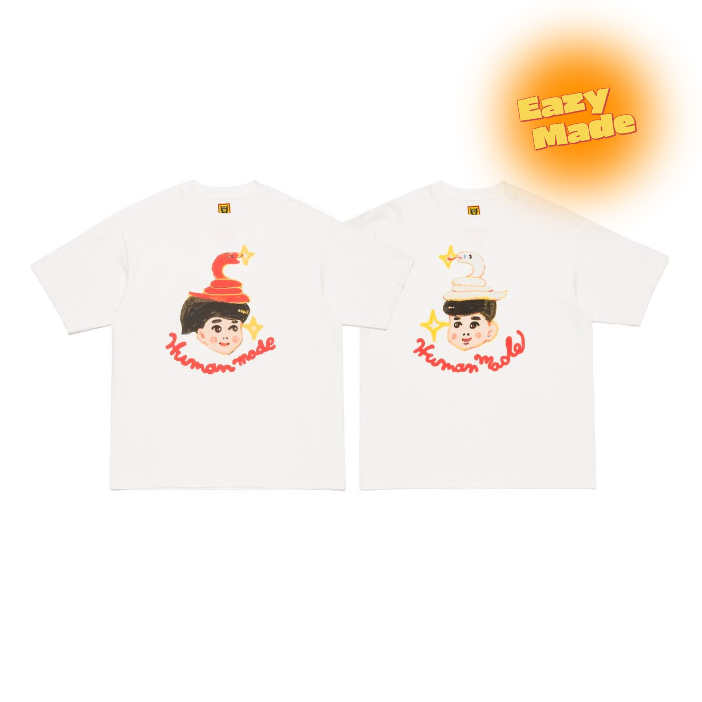現貨HUMAN MADE KEIKO SOOTOME 插畫師聯名蛇年限定小孩星星短袖-淘寶