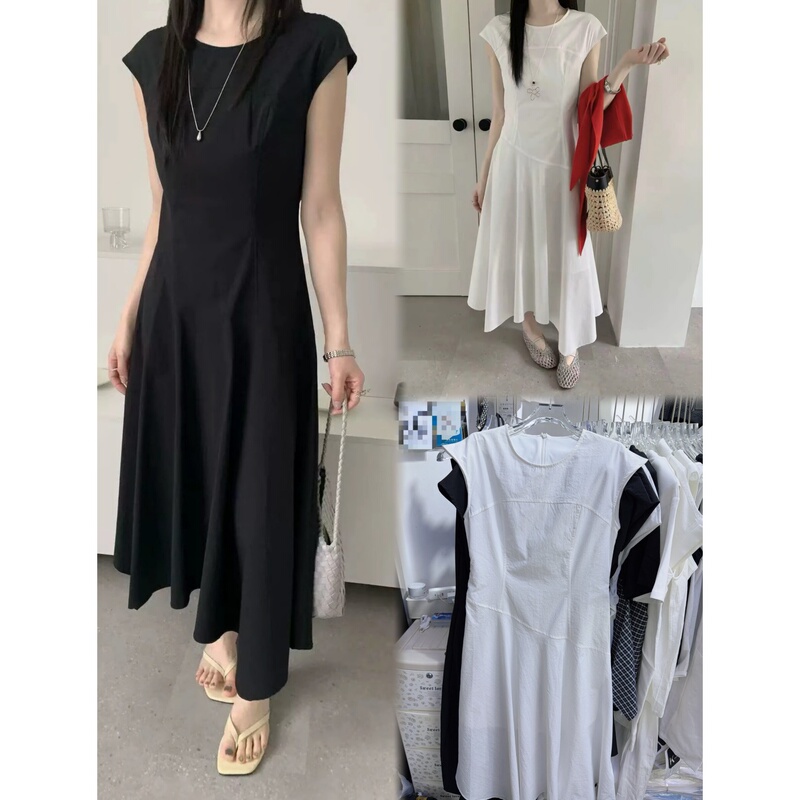 European Style 2026 Summer Round Neck Back Zipper Layered Sleeveless Vest Dress for Women, Super Slimming Long Dress European Style 2026 Summer Round Neck Back Zipper Layered Sleeveless Vest Dress for Women, Super Slimming Long Dress