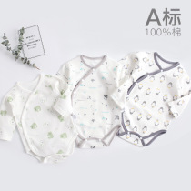 Newborn Triangle Shirt shirt cotton pajamas summer long sleeve air-conditioning clothes baby ha clothes climbing clothes baby jumpsuit