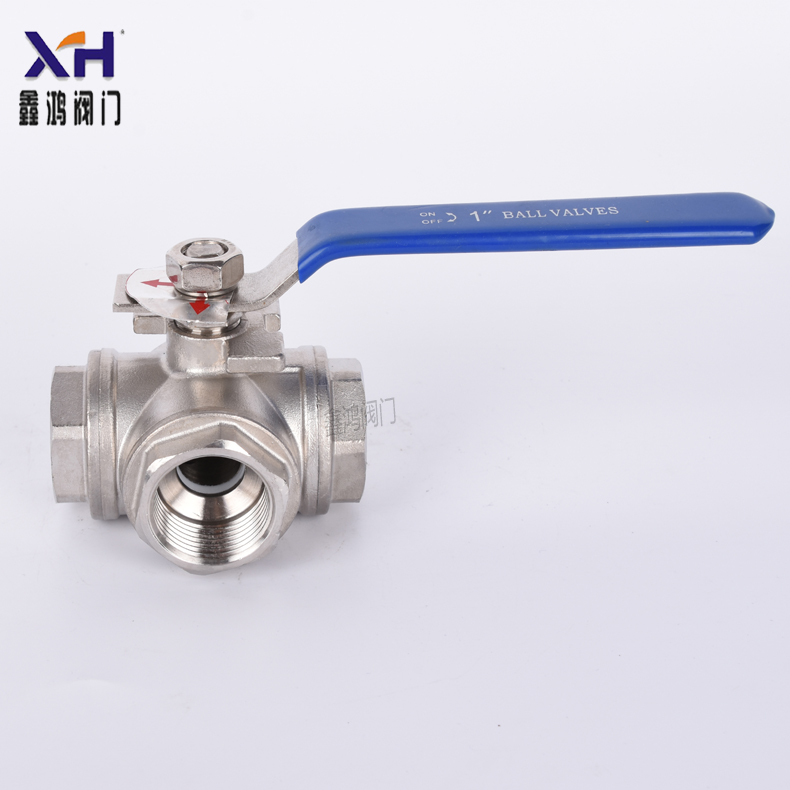 304 stainless steel valve Q14F Q15F-16P three-way ball valve screw thread T-type L-type 3 minutes 4 minutes 6 minutes