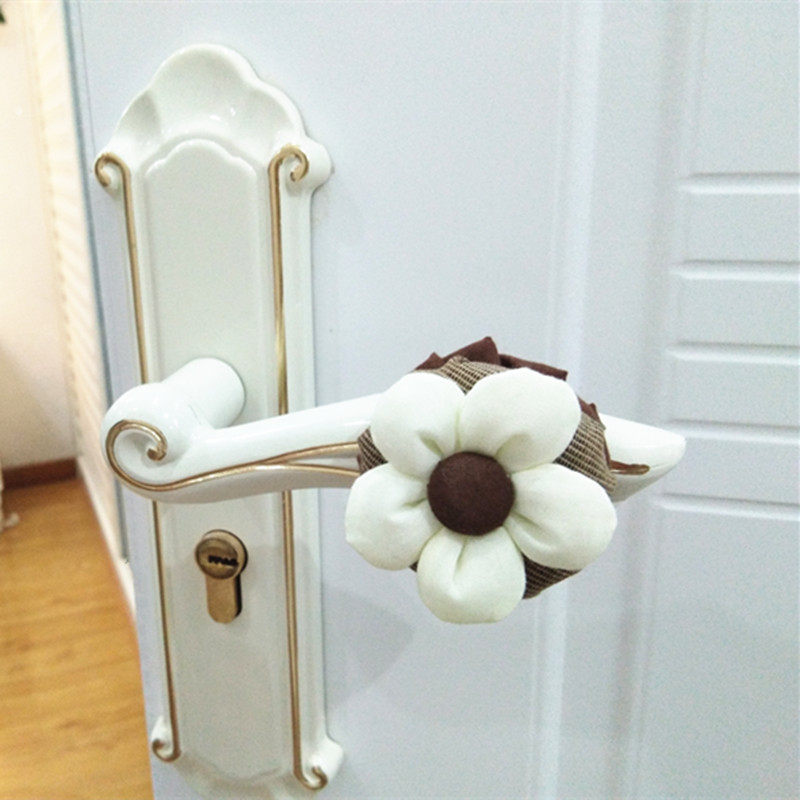 New door handle gloves European door handle collision prevention mat against collision wall mat flower shape collision prevention and collision handle mat