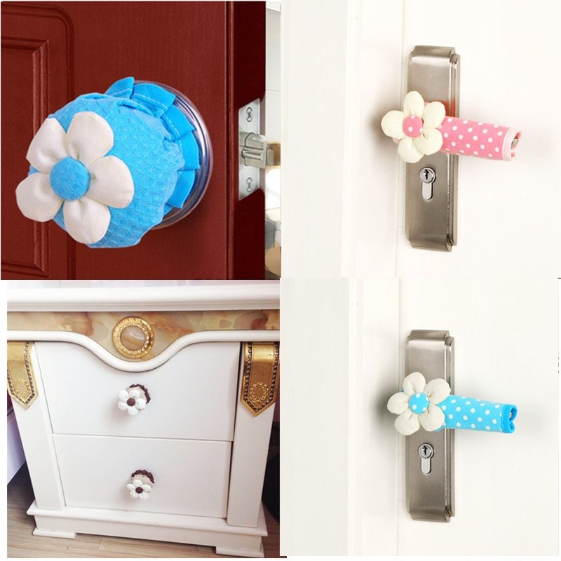 Pure cotton door handle handle protective cover Children's baby collision protection suit - door glove anti - static