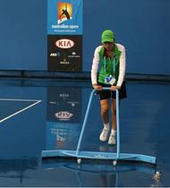 Upman-horse just-in-time court water pusher TP-033 (includes 2 rubber strips) quickly cleans up water on the court