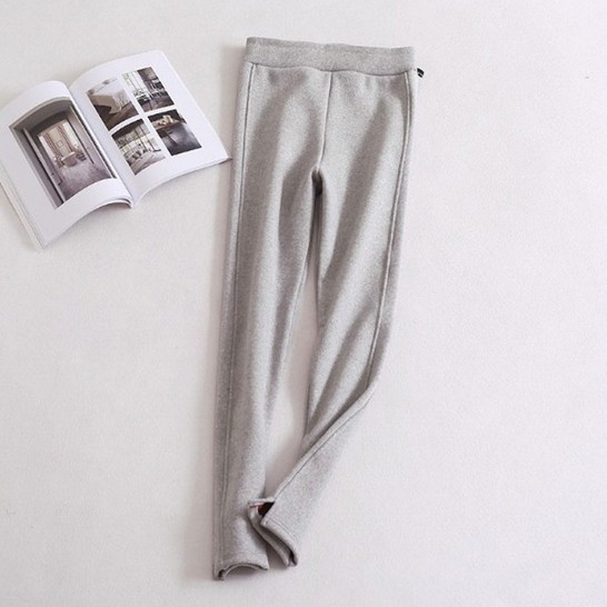 Thu đông 2018 bên sườn cộng với quần legging nhung dày mặc quần lọt khe mỏng bó chân quần áo