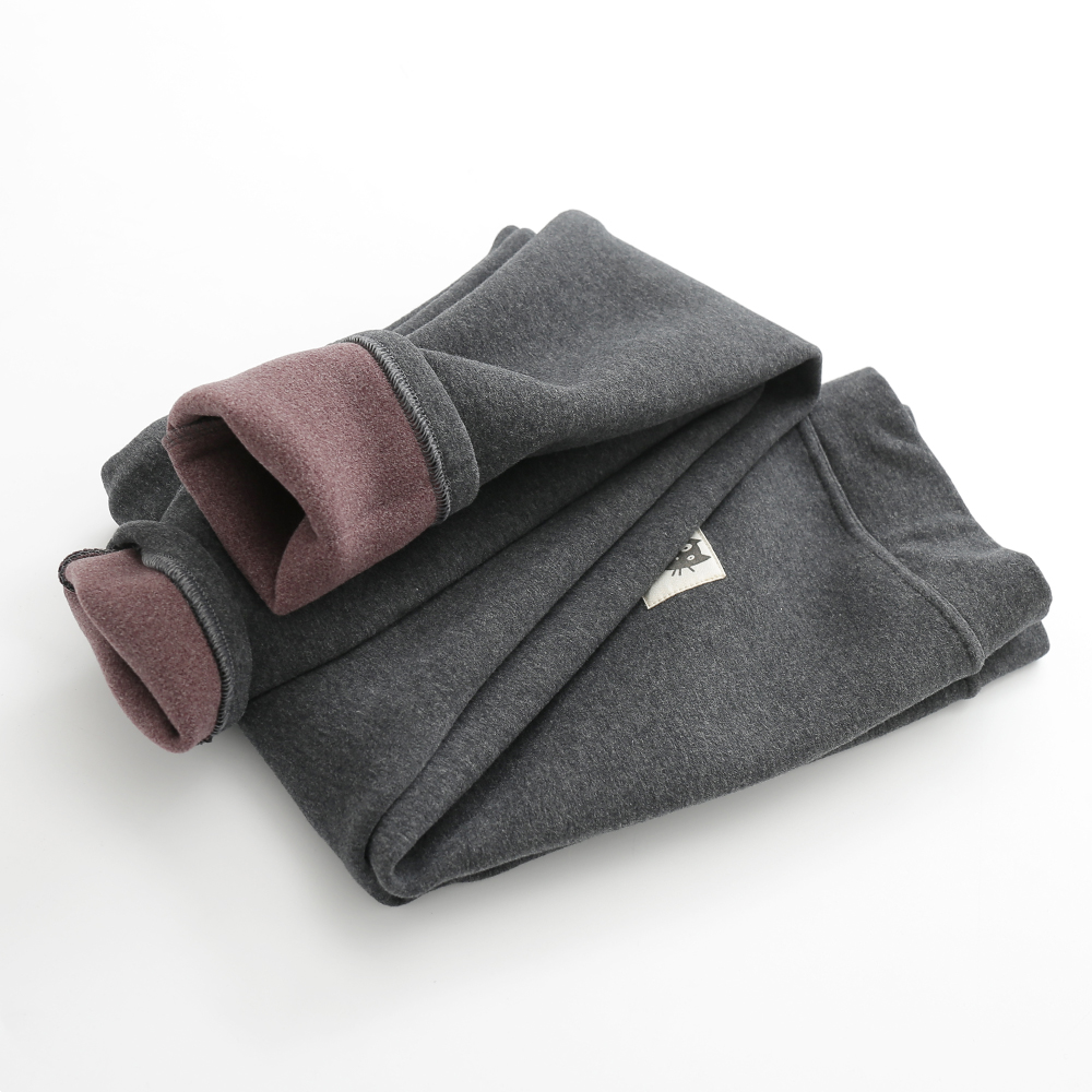 Quần legging thể thao dày cho mèo mùa thu đông nữ cộng với quần thun cotton giảm béo co giãn eo cao và chân nhung quần âu nữ