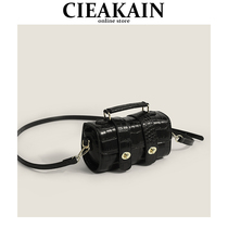 French small crowdsourced bag with bag 2022 new tide 100 hitch red ocean gas genuine leather single shoulder inclined satchel bag