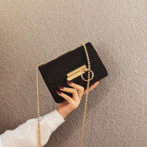 Lamode small bag female 2020 popular new trendy texture canvas ins messenger bag high-end sense chain mobile phone bag