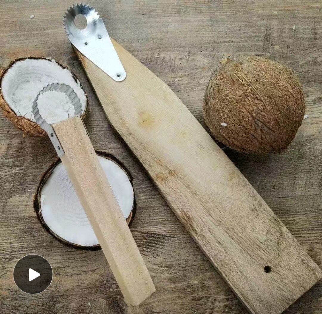 Рубанок для кокоса, нож для мяса кокоса, кокосовый нож, открывалка для кокоса, скребок для мяса кокоса, рубанок для мяса кокоса, измельченный кокос, инструмент для рубанки кокоса Изображение 1