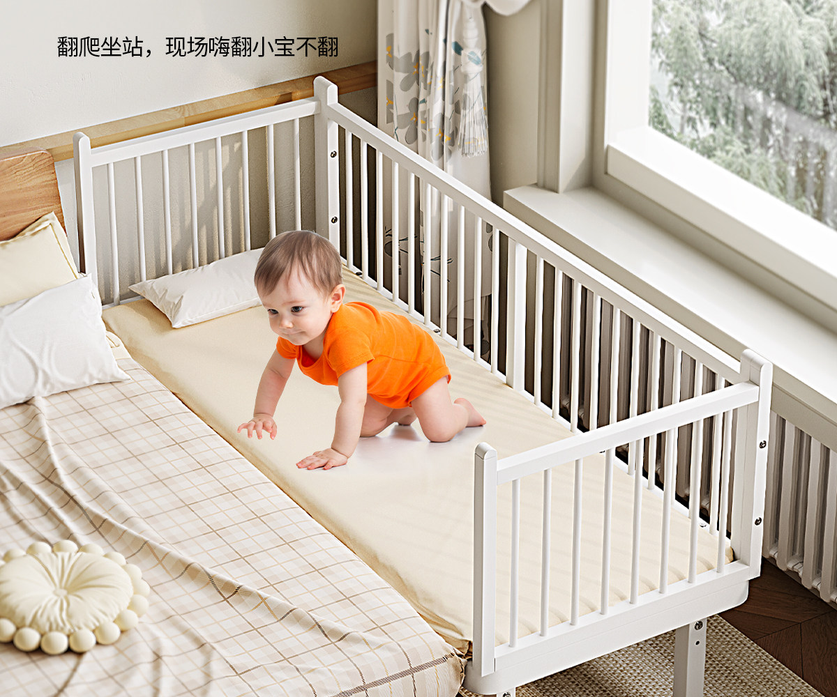儿童拼接床 铁艺拼接床儿童婴儿床边加宽大人可睡侧边床卧室大床扩宽拼接神器