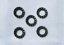 Authentic 65 manganese steel GB862 2 External serrated locking gasket External multi-tooth gasket chrysanthemum gasket M3~M24 Black