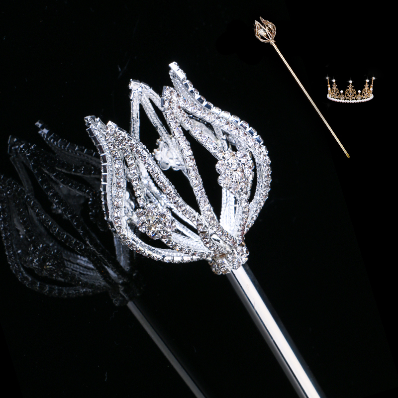 Magic wand Crown Princess Scepter Cane Girl gift girl performance Angel prop toy Children's Fairy Wand