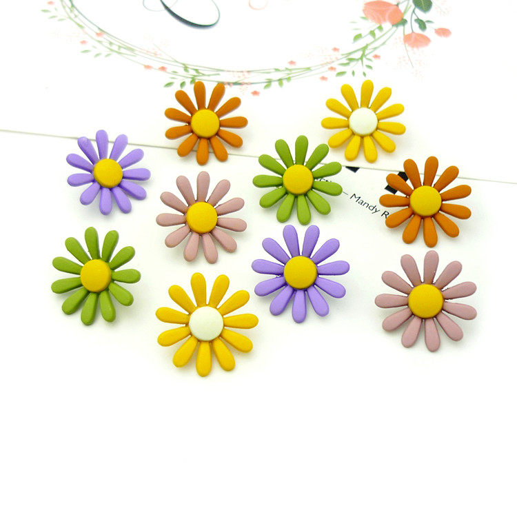 Metal Sunflower Rudaisy Floral buttons Feminine Skirt Blouse Blouse Blouse Blouse Blouse Clothing Hair accessories Decorative Accessories