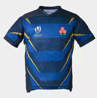 Japan World Cup Rugby 2019 Japan White and Blue Rugby Shirt Embroidered Japanese Rugby shirt