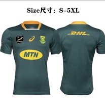 2021 South Africa National Team Home Rugby Shirt Mens T-shirt South Africa RugbyJerseys