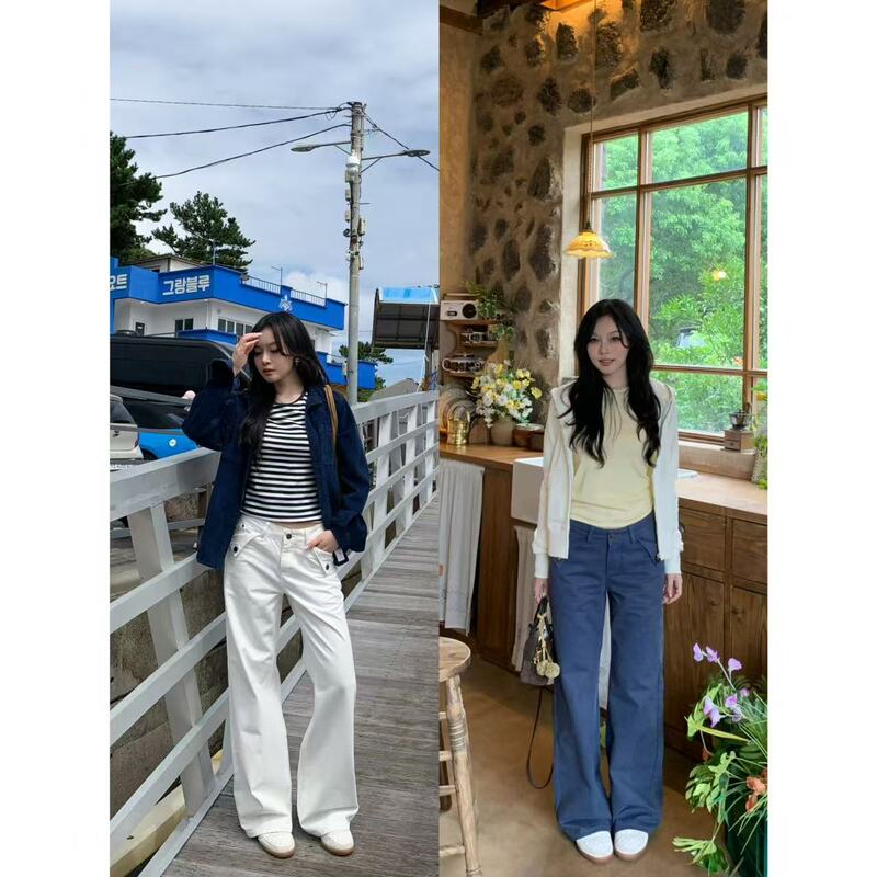 Popchee｜Cat Ear Jeans｜Jennie's Extended Version! a Wardrobe Essential That's Easy to Match