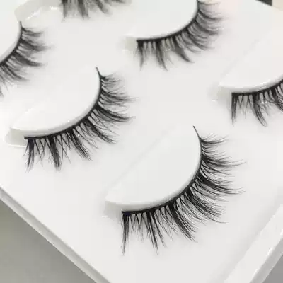 Natural false eyelashes 3D three-dimensional curl simulation eyelashes thick multi-layer cos makeup makeup makeup 3 pairs buy 2 boxes to send glue