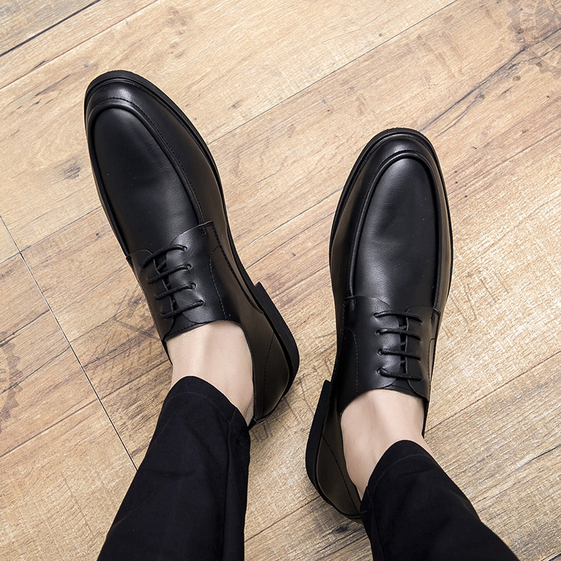 Leather Shoes Man Han Edition Trends Summer New Genuine Leather Youth Business Casual Men's Shoes Custard Men Ingren Shoes Tide