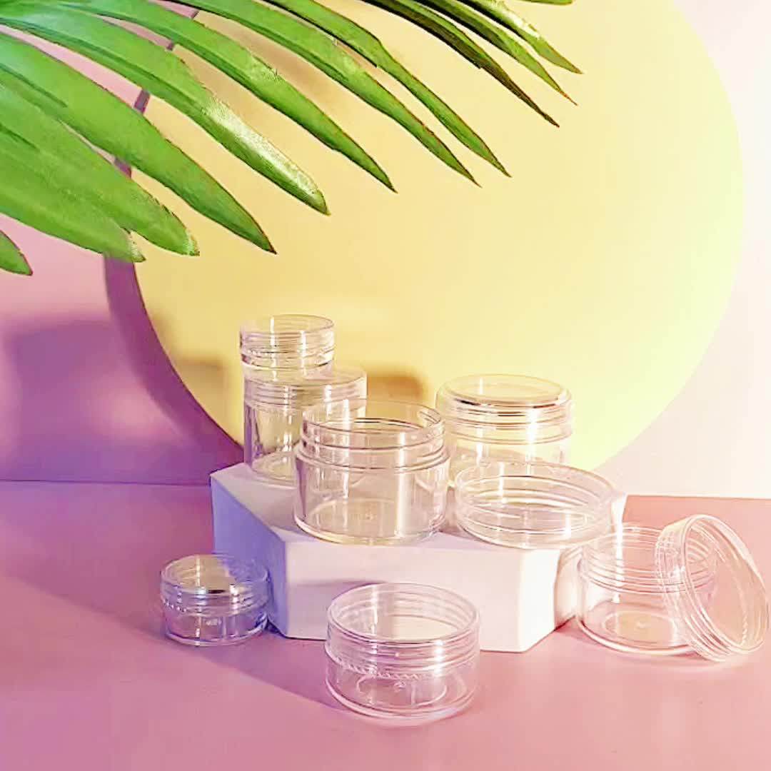 C 3g 5g 10g 15g 20g Plastic Ps Facial Cream Container Mini Sample Jar