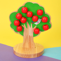 Mont wooden children Magnetic apple tree number of digital over home hands-on shape pairing fun parent-child toys