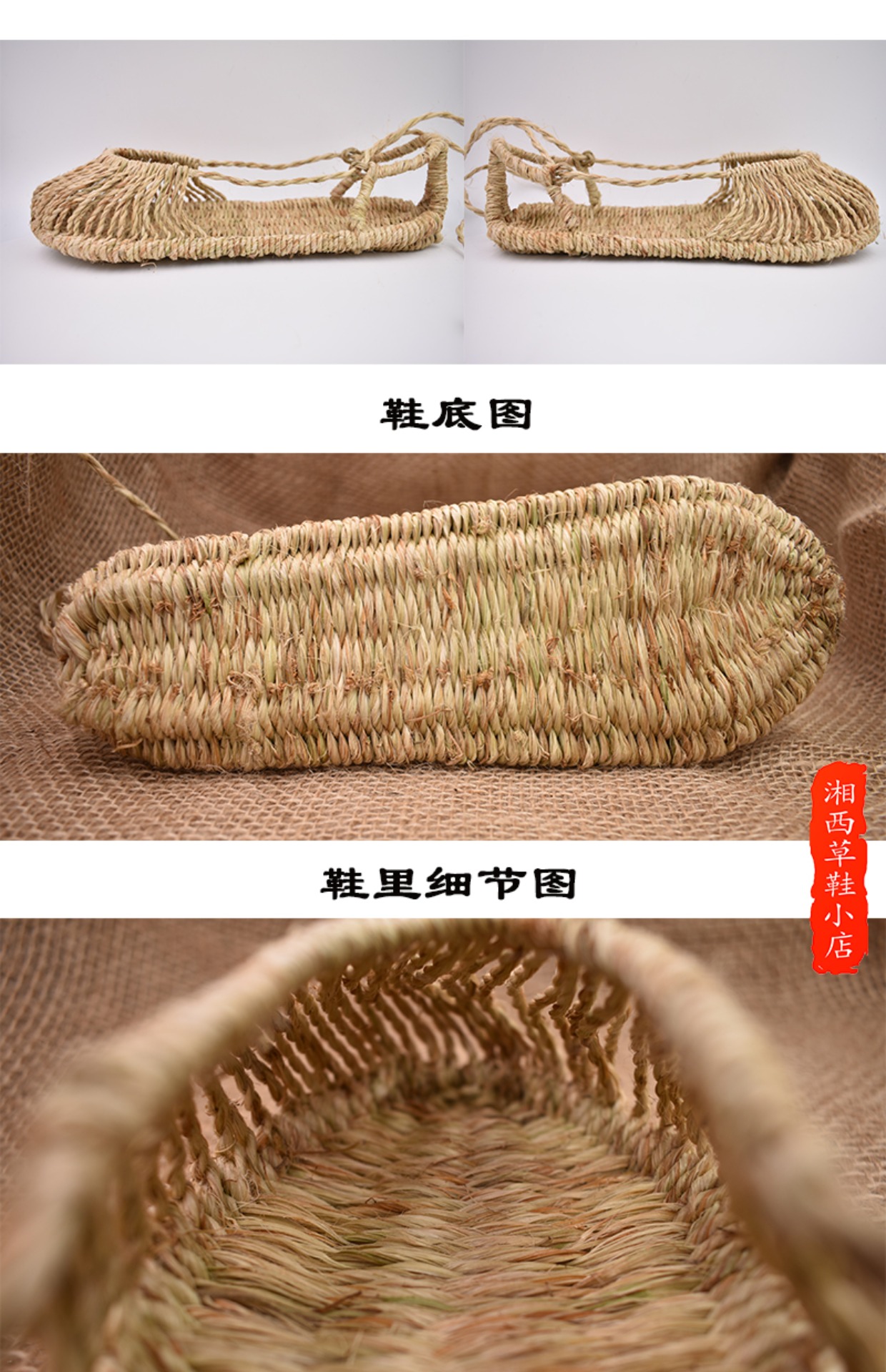 Handmade chung gai dầu đỏ quân đội nửa gói dệt nam và nữ thoáng khí xu hướng retro truyền thống cá tính sản phẩm mới giày lười nam hàng hiệu