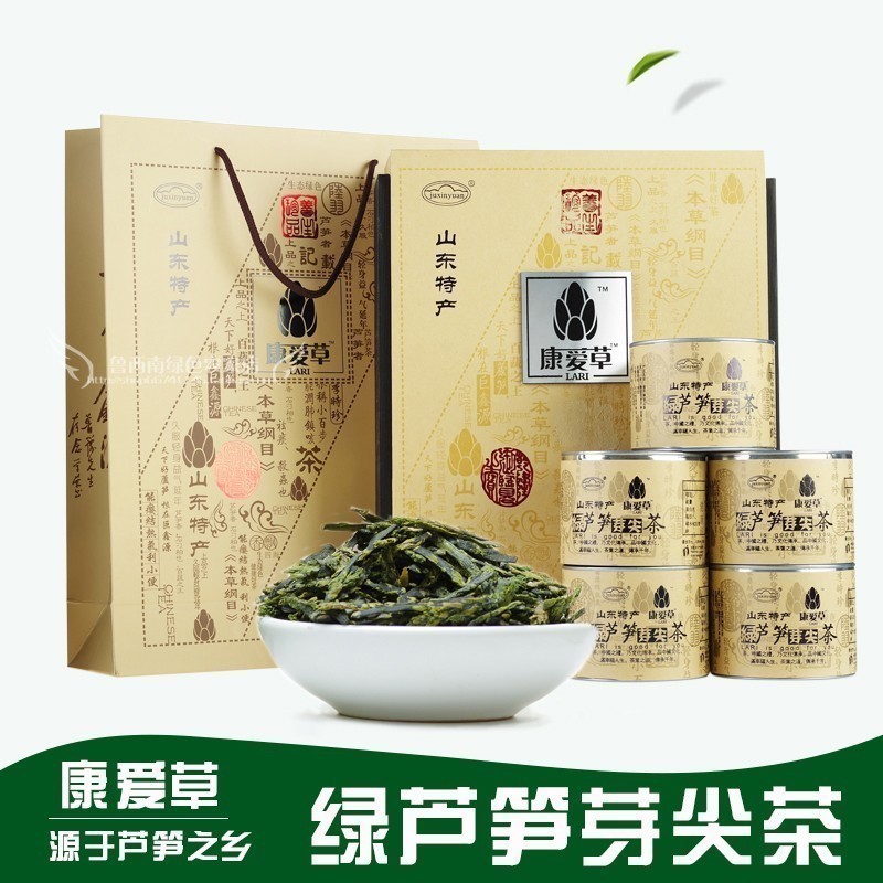Caoxian Juxinyuan asparagus tea asparagus sprout tea high-end gift box 25g x 5 cans Shandong specialty