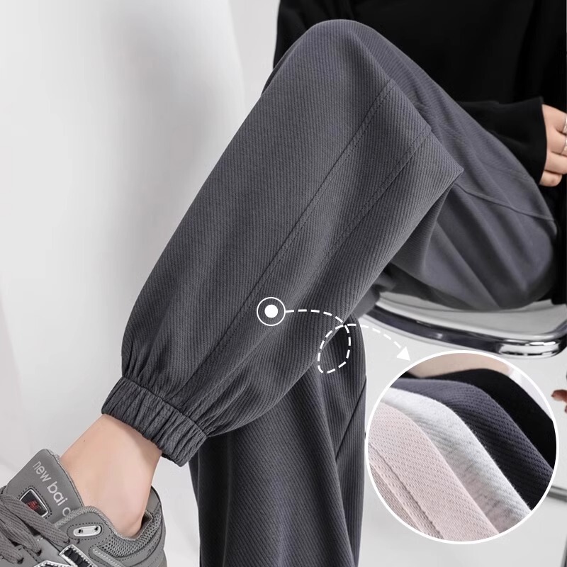 Plus Size Dark Gray Sweatpants for Women 2025 Spring Loose Jogger Pants Harem Sweatpants Casual Pants