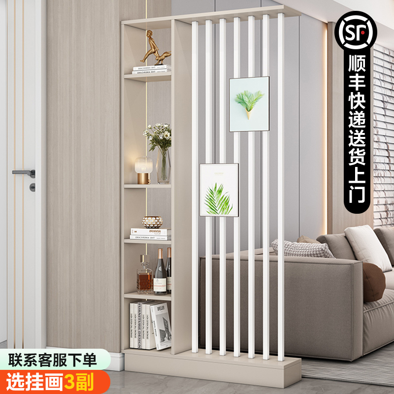 New Chinese-Style Screen Partition for Living Room 2025 New Model with Storage Rack for Small Apartments, Home Entrance Screen, Entryway Cabinet