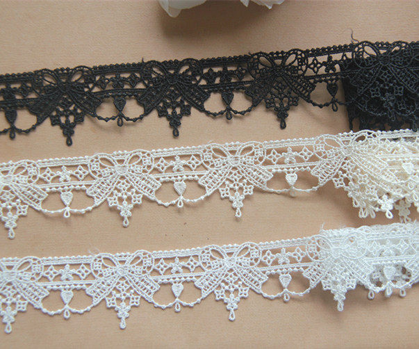 F9J2 Day Edition Handmade Clothing Accessories Lace Silk Thread Butterfly Knot Bead Chain Embroidered Lace Wide 3cm-Taobao