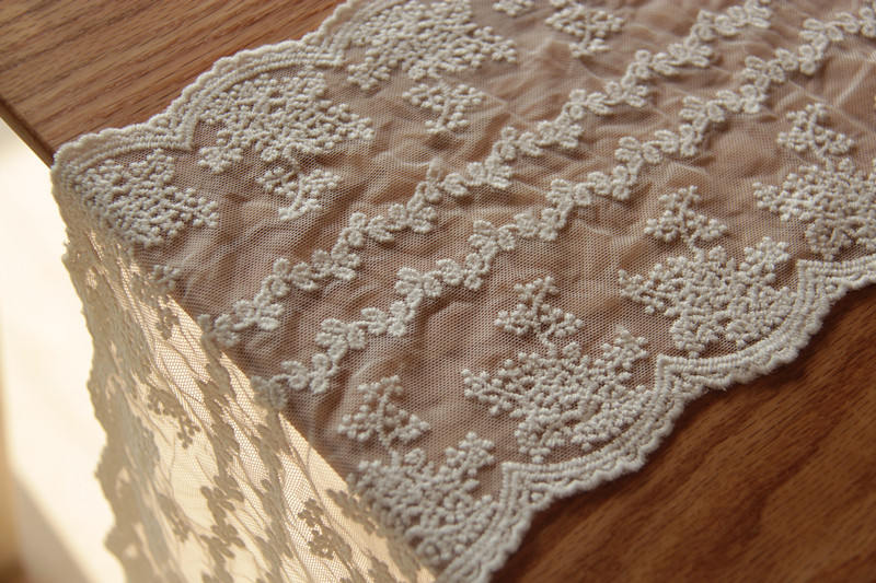 B5 handmade DIY clothing accessories lace Korean version white bilateral mesh yarn embroidery lace width 17CM